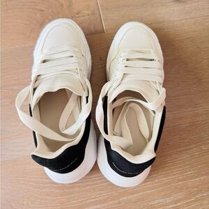 Women's Cream and Black Sneakers
